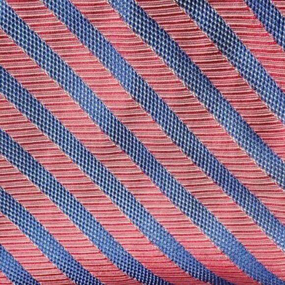 Jos A Bank $75 Red Black Stripe Silk Tie USA Made Executive Americana - Picture 1 of 9